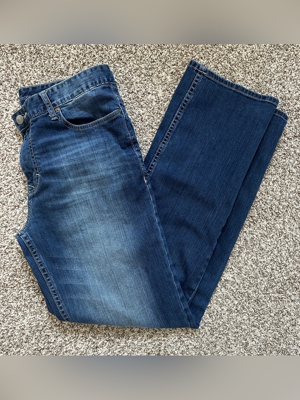 Calvin Klein Jeans Men's Straight Fit in Blue Denim Size 34 x 32